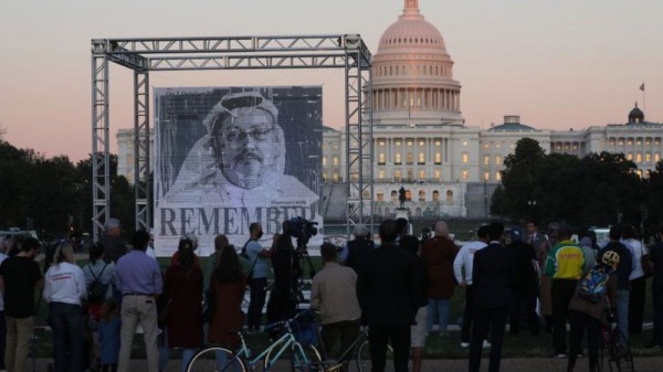 مظاهرة وقفة احتجاجية في واشنطن في الذكرى الثالثة لمقتل الصحفي السعودي خاشقجي